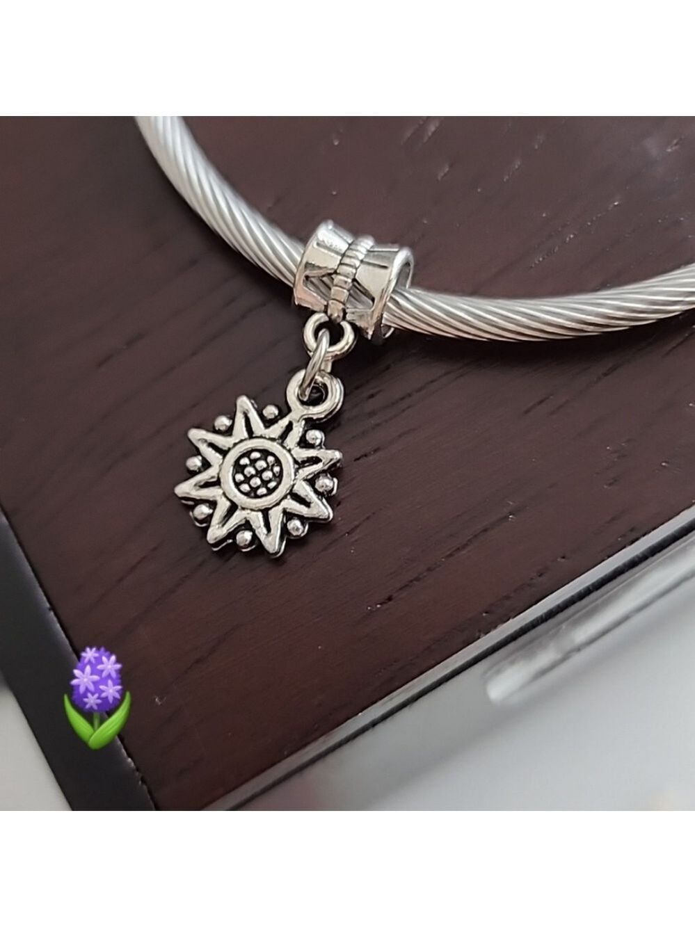Sun Charm for European Style Bracelets Fits Pandora Systems